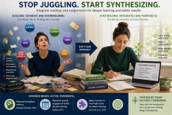 Synthesis Over Separation. Effective adult learners do not treat reading and assignments as separate activities. By using project goals to guide reading, they transform coursework from a series of disconnected tasks into an active process of inquiry, application, and learning.